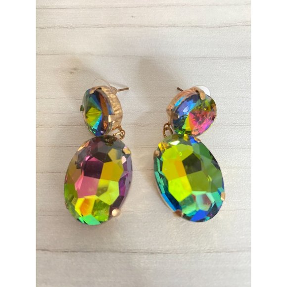 Rainbow/Mermaid Vintage Choker Necklace With Earrings - Picture 10 of 12